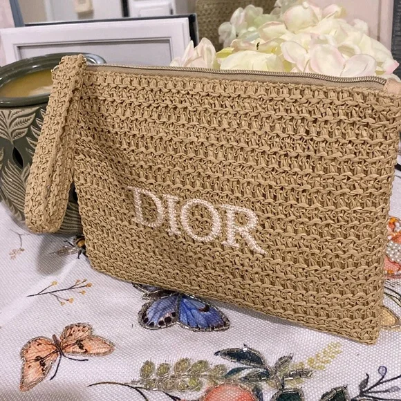 Dior Raffia Clutch Wristlet - Picture 2 of 9